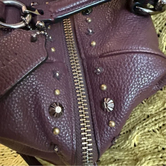 Coach Primrose Satchel In Willow Floral Oxblood Multi Color Flower - Picture 14 of 16